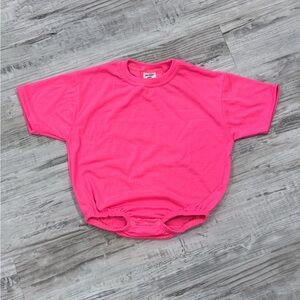 Infant Toddler Kids Hot Pink Bubble Romper Blank Sublimation DTF vinyl